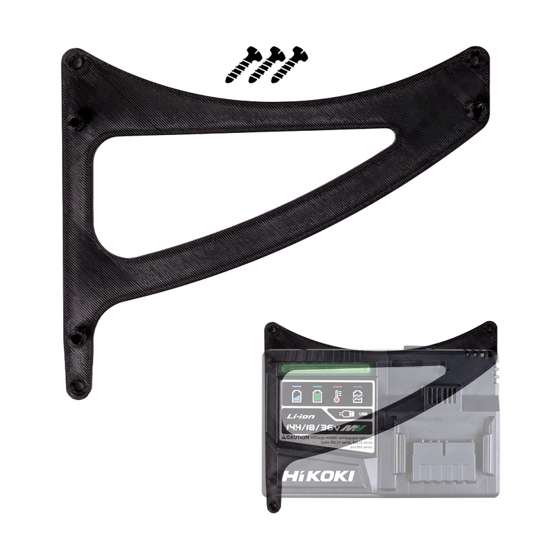 Hitachi_Hikoki_Battery Changer Wall Mount – Convenient wall-mounted holder for Hitachi/Hikoki battery chargers – Keeps your tools organized and within reach.