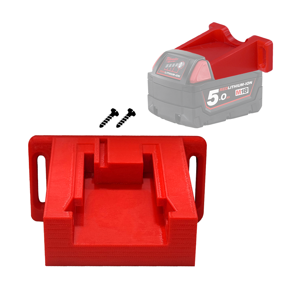 Milwaukee M18 Horizontal Battery Holder, Wall mount -Durable and Compact Storage Solution Versatile Storage Organizer