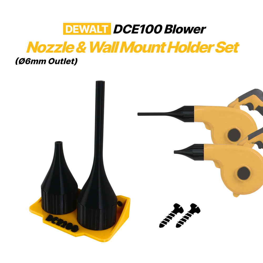 Dewalt DCE100N 6mm Narrow Nozzle& Wall Mount holder Set