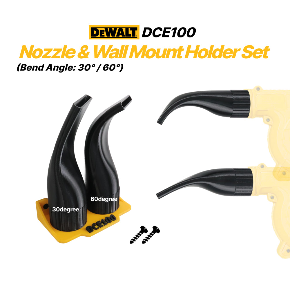 Dewalt DCE100N Flat Nozzle 30° & 60° Set with Wall Mount Holder