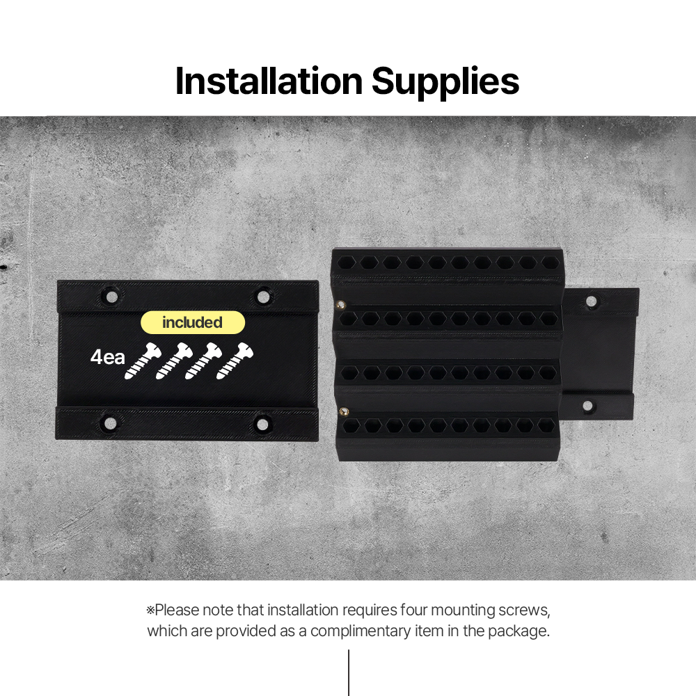 40 pcs Bit set wall mount holder – 40 pcs Bit Set Wall-Mount Holder – Efficiently stores and organizes bit sets saving