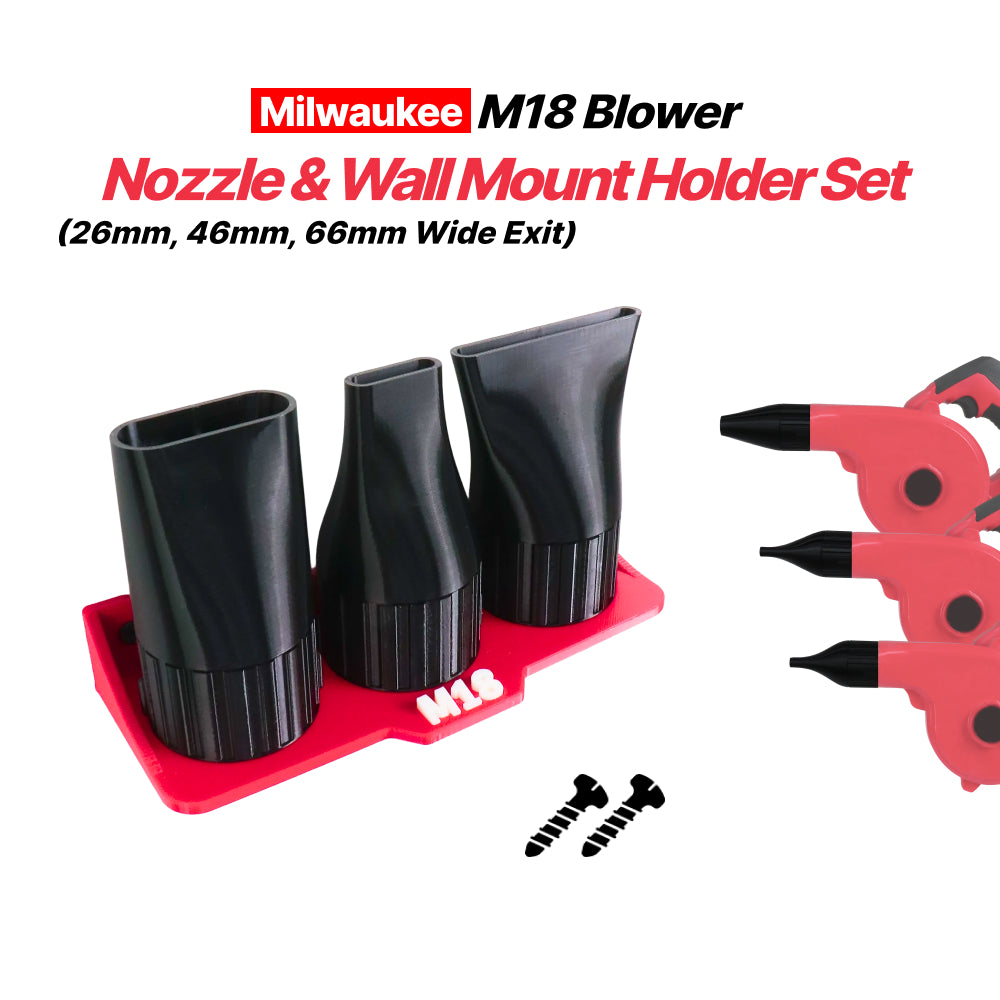 Milwaukee M18 Blower Wide Flat Nozzle&Wall mount Set