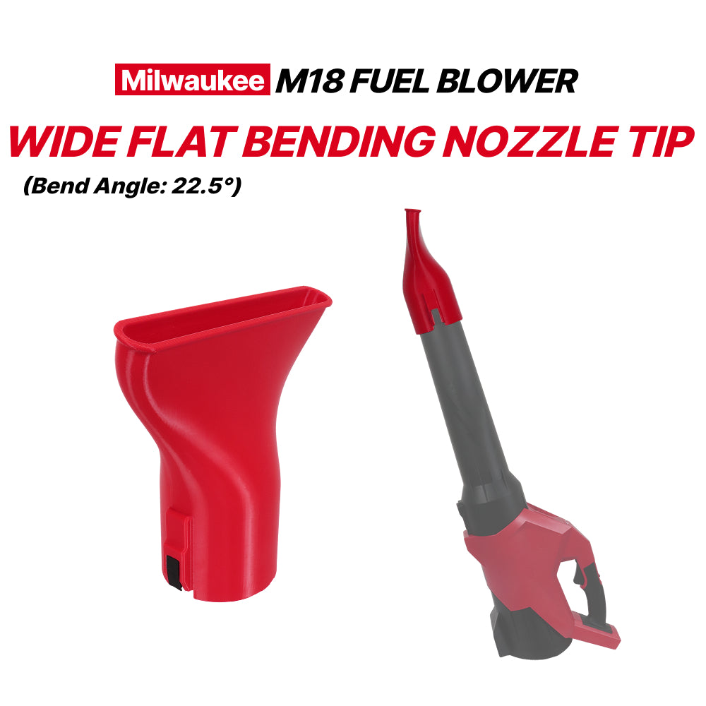 Milwaukee M18 Blower Wide Flat Bending Nozzle Tip (22.5°), Airflow Control Attachment