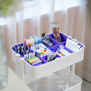 5-Type Divider Set for IKEA RÅSKOG – Customizable Storage Bins & Hooks – 11 Solid Color Options – Modular Inserts