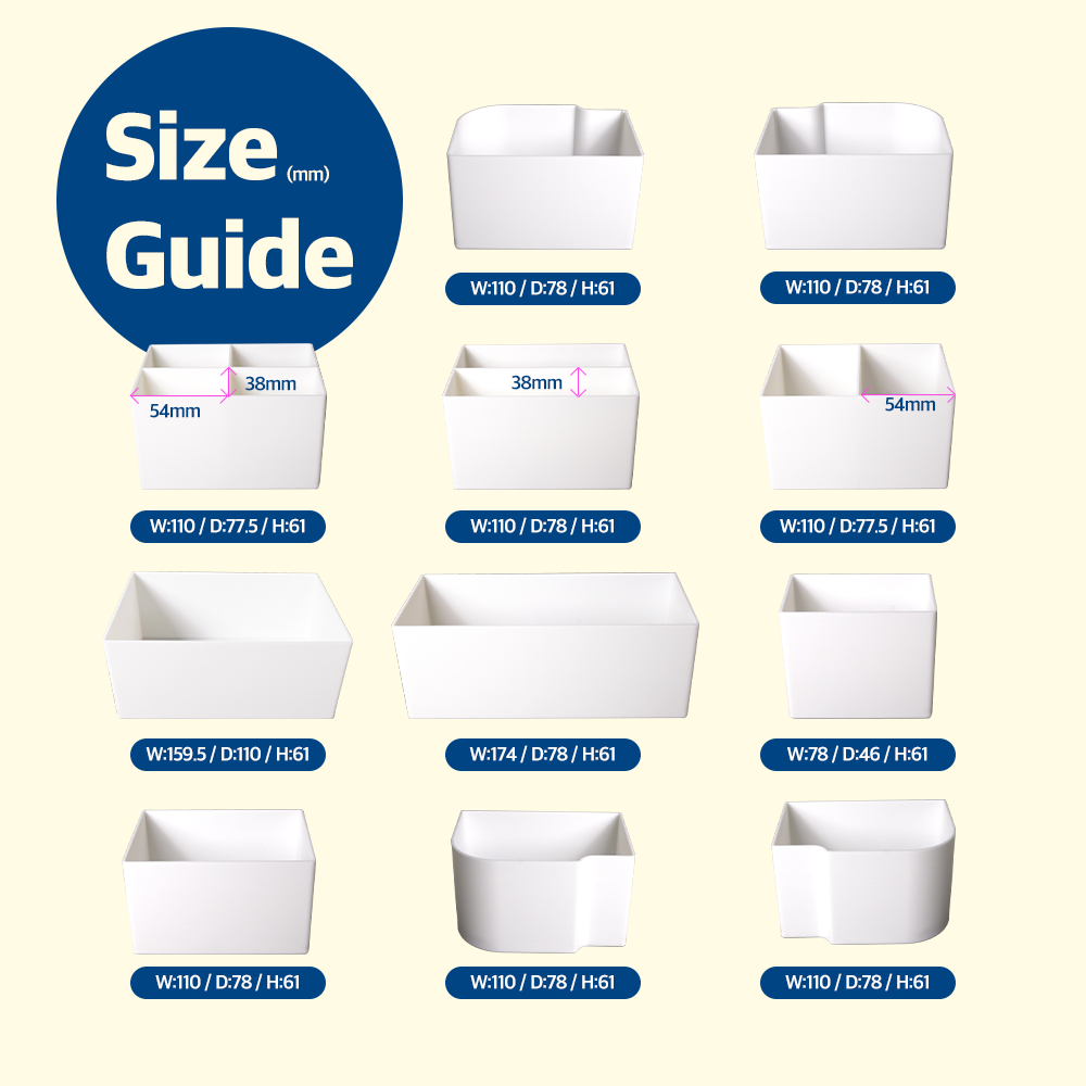 5-Type Divider Set for IKEA RÅSKOG (S) – Customizable Storage Bins & Hooks – 11 Solid Color Options – Modular Inserts