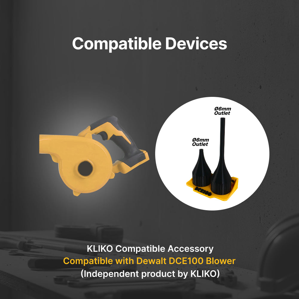 Dewalt DCE100N 6mm Narrow Nozzle& Wall Mount holder Set