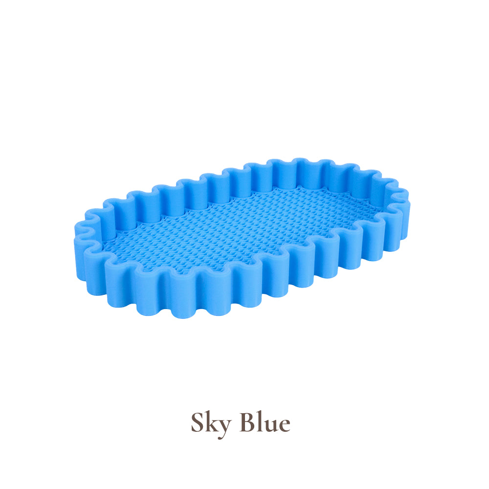 Modern Color Catchall Tray – Zigzag Edge Decorative Tray for Keys, Jewelry, Candy & Home Decor