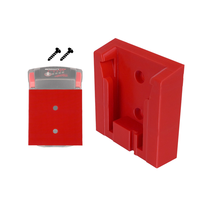 8x Battery Storage Holder for Milwaukee M18 – Wall Mount Organizer – Secure Fit – Durable PETG - Power Tool Accessories