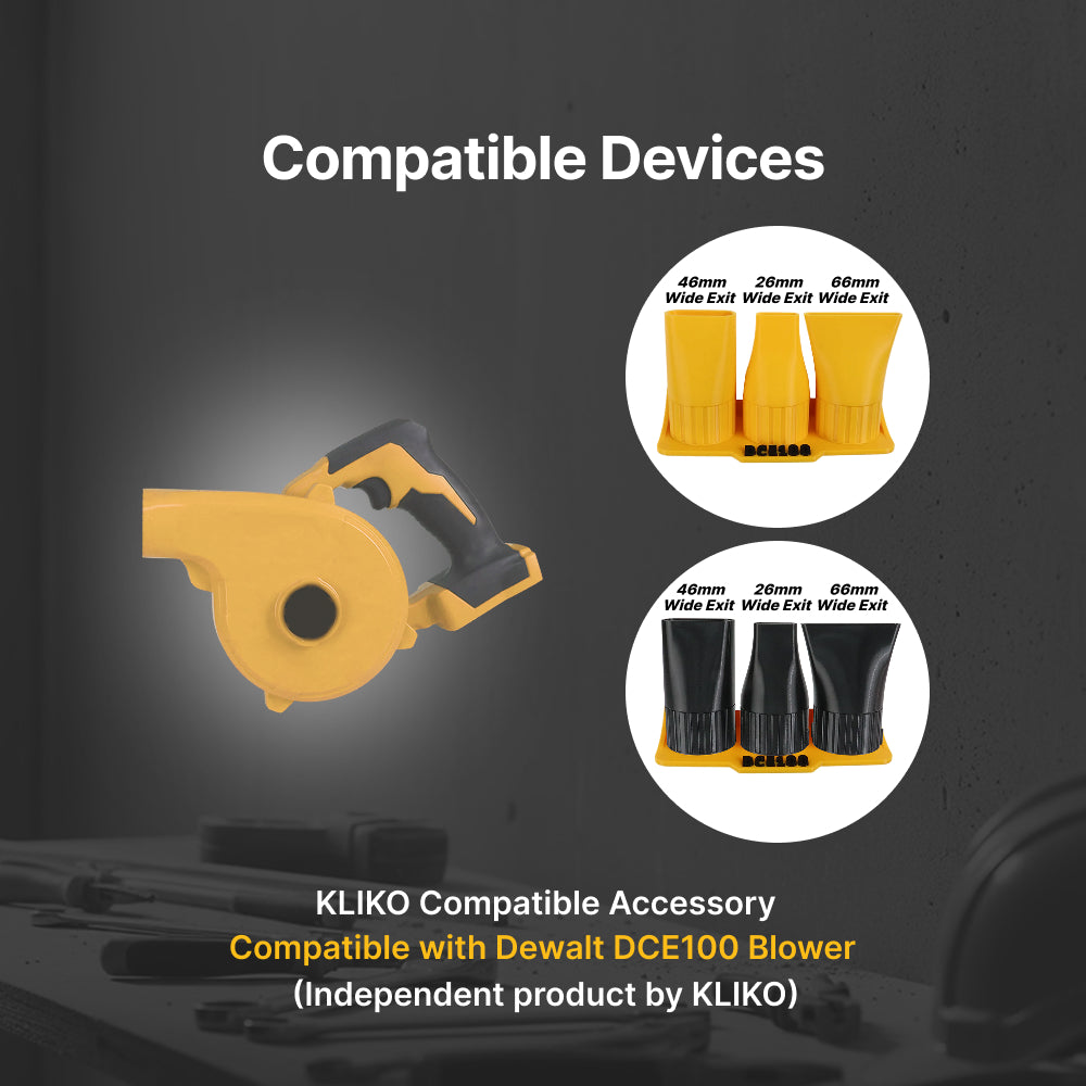 Dewalt DCE 100 Blower Wide Flat Nozzle&Wall mount Set