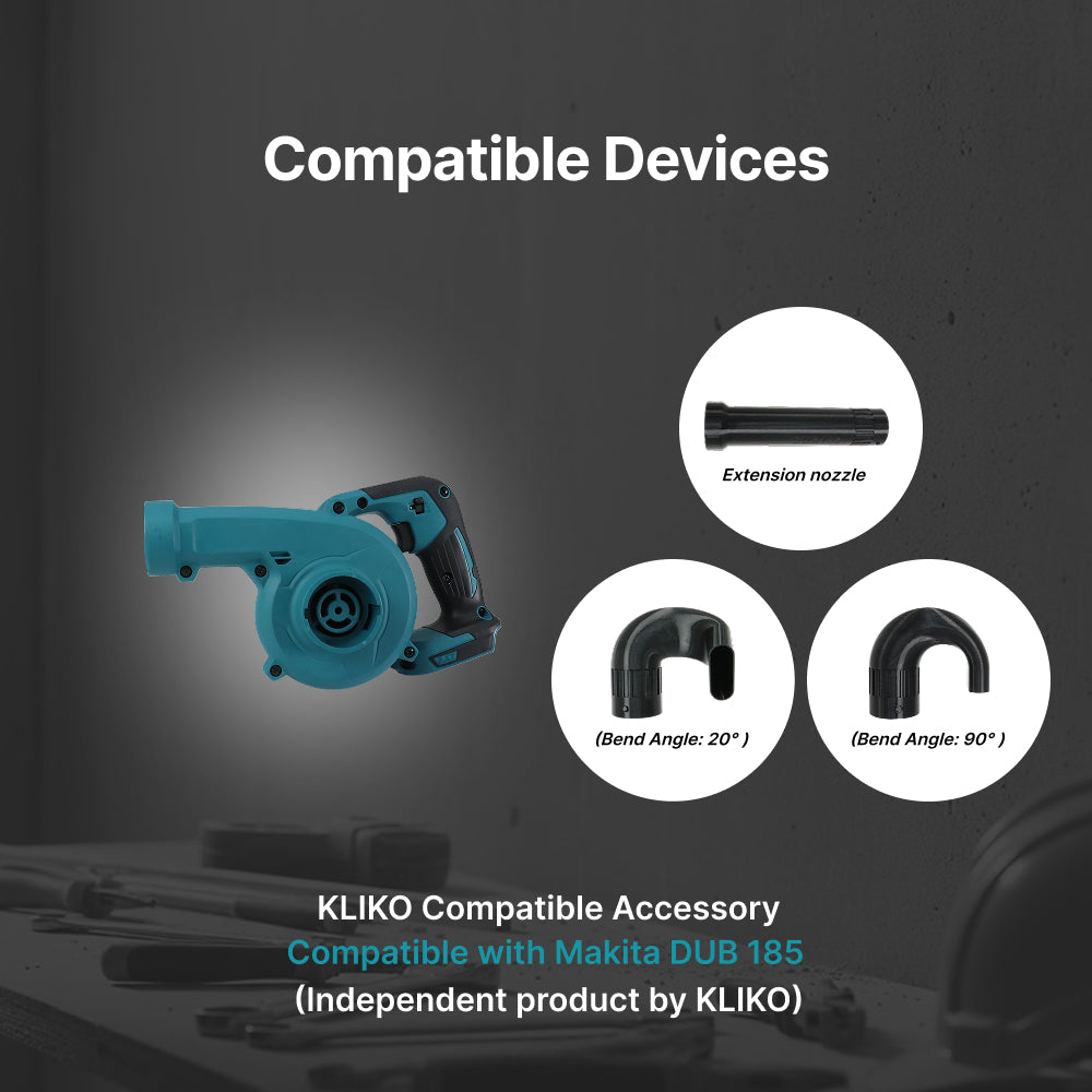 Makita DUB185 Blower Curved Nozzle – U Shape 20° or 90° or Extension Nozzle Option