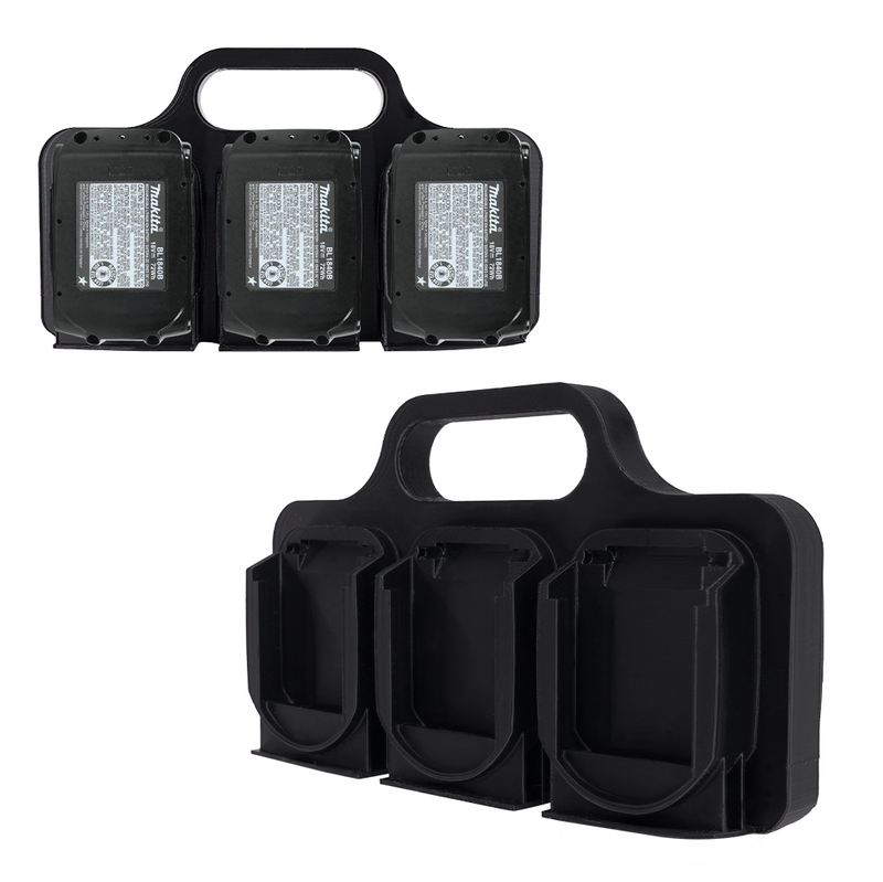 Battery X2 Caddy for Makita 18V – 6-Pack Wall Mount Holder – PETG Durable – Easy Installation