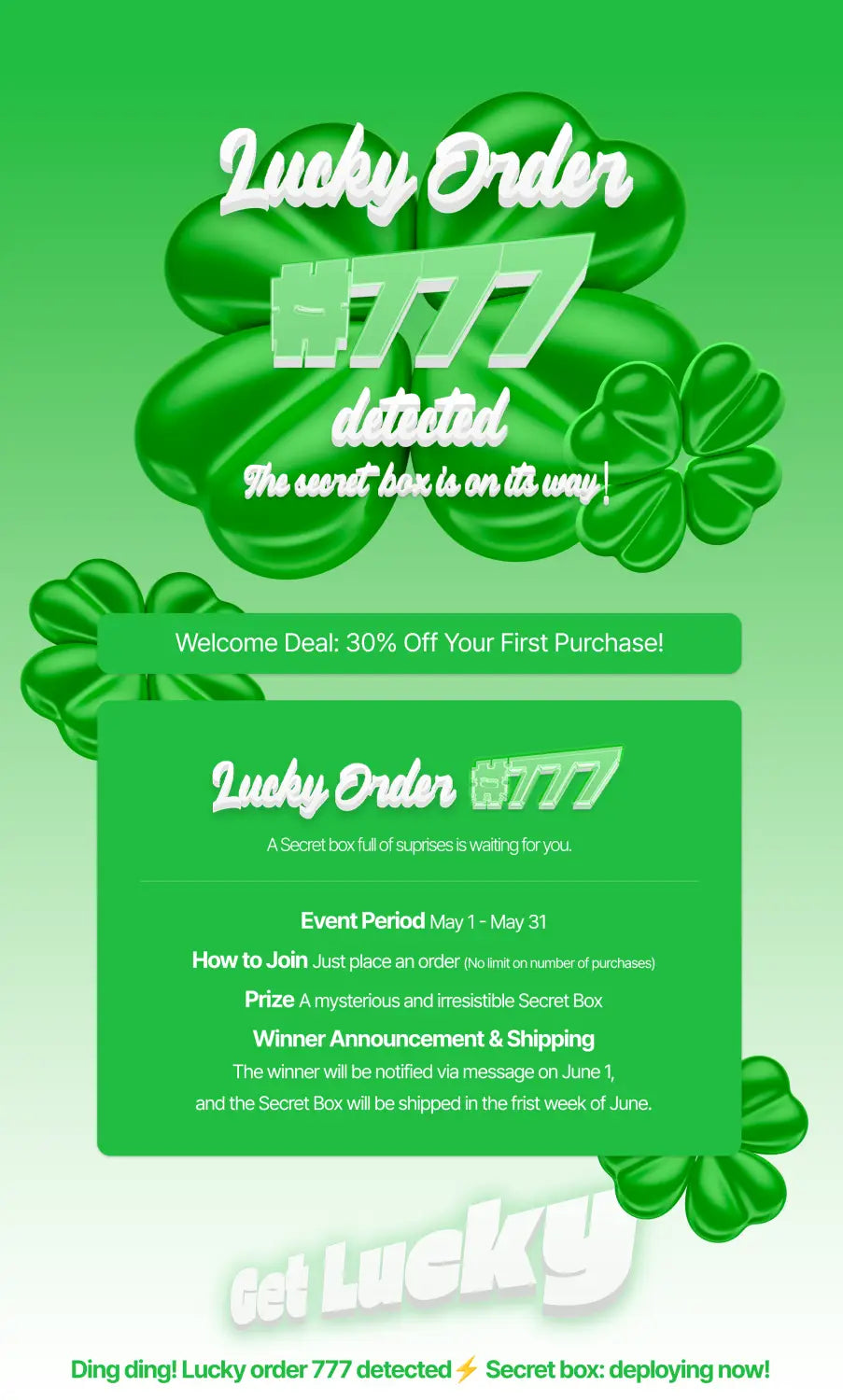 2025 May Lucky Order #777
