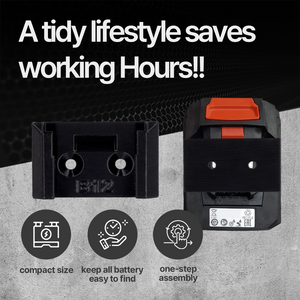 B12 HILTI Battery Holder – Wall-mounted battery holder for HILTI 12V – Saves space and keeps batteries secure - Power