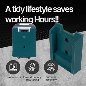 Battery Holder for Makita 18V – Secure Wall Mount Storage Rack for Makita LXT Batteries – Durable PETG Construction