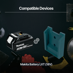 Battery Holder for Makita 18V – Secure Wall Mount Storage Rack for Makita LXT Batteries – Durable PETG Construction