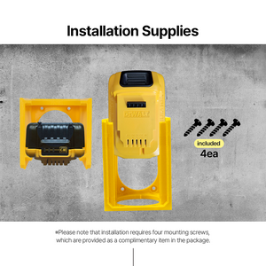 Battery Stacker Rack for DeWalt 20V – Fits 5Ah & 6Ah Batteries – Wall Mount Organizer – PETG Durable - Power Tool