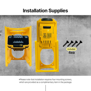Battery Stacker Rack for DeWalt 20V – Holds 5Ah & 2Ah – Wall Mount Organizer – PETG Durable - Power Tool Accessories