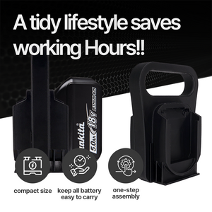 Battery X2 Caddy for Makita 18V – 2-Pack Wall Mount Holder – PETG Durable – Easy Installation - Power Tool Accessories