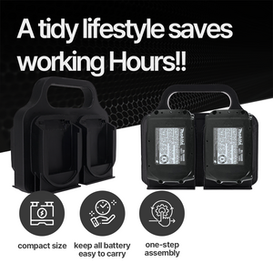 Battery X2 Caddy for Makita 18V – 4-Pack Wall Mount Holder – PETG Durable – Easy Installation - Power Tool Accessories