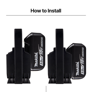 Battery X2 Caddy for Makita 18V – 6-Pack Wall Mount Holder – PETG Durable – Easy Installation - Power Tool Accessories