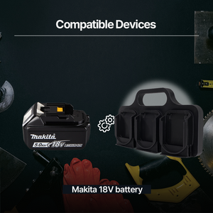 Battery X2 Caddy for Makita 18V – 6-Pack Wall Mount Holder – PETG Durable – Easy Installation - Power Tool Accessories