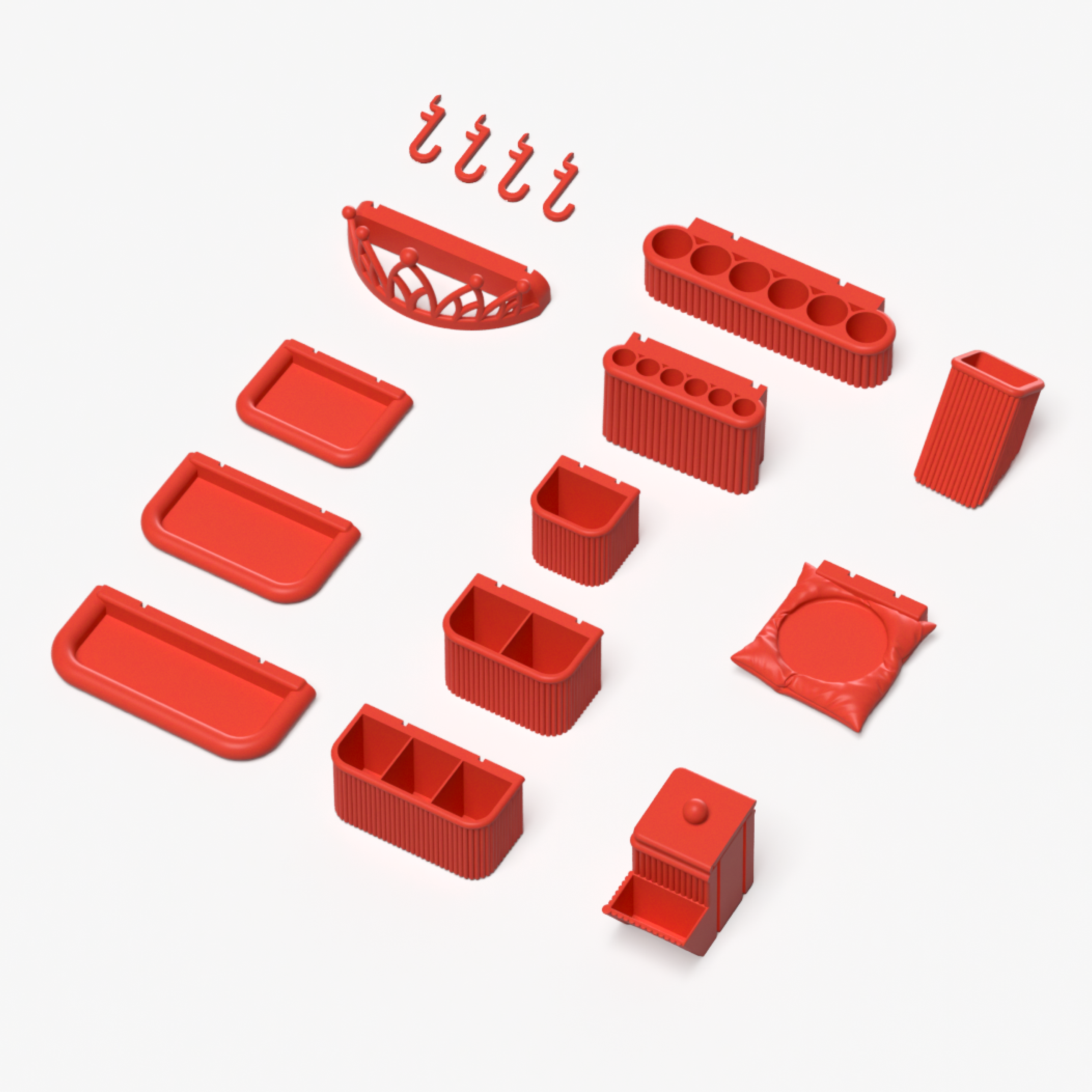 Beauty Organizer Set Compatible with IKEA Skådis – Pegboard Accessories | No Tools Required | 6/8/10/13 Piece 4 Options