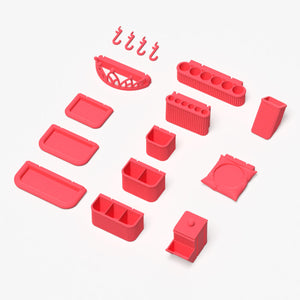 Beauty Organizer Set Compatible with IKEA Skådis – Pegboard Accessories | No Tools Required | 6/8/10/13 Piece 4 Options