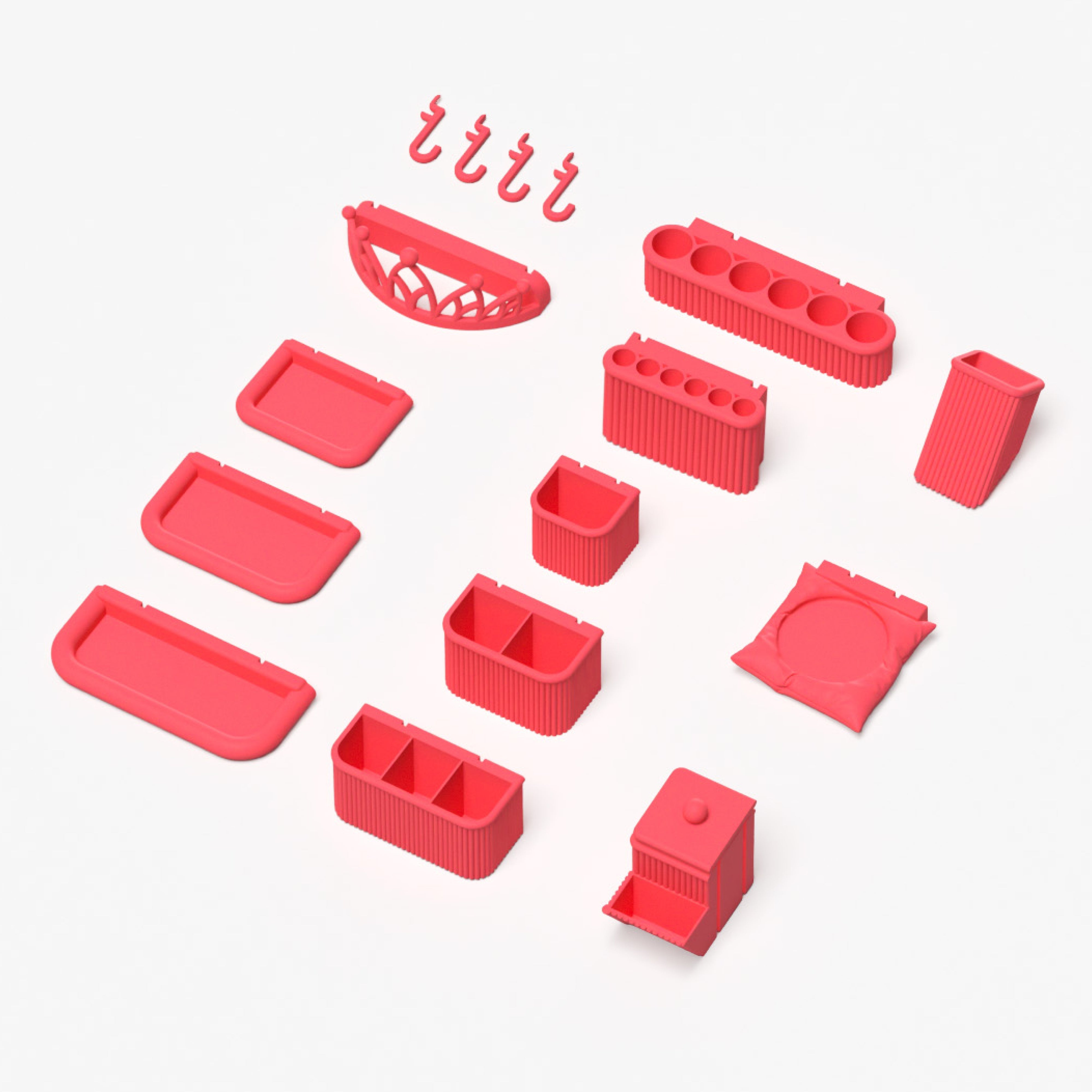 Beauty Organizer Set Compatible with IKEA Skådis – Pegboard Accessories | No Tools Required | 6/8/10/13 Piece 4 Options