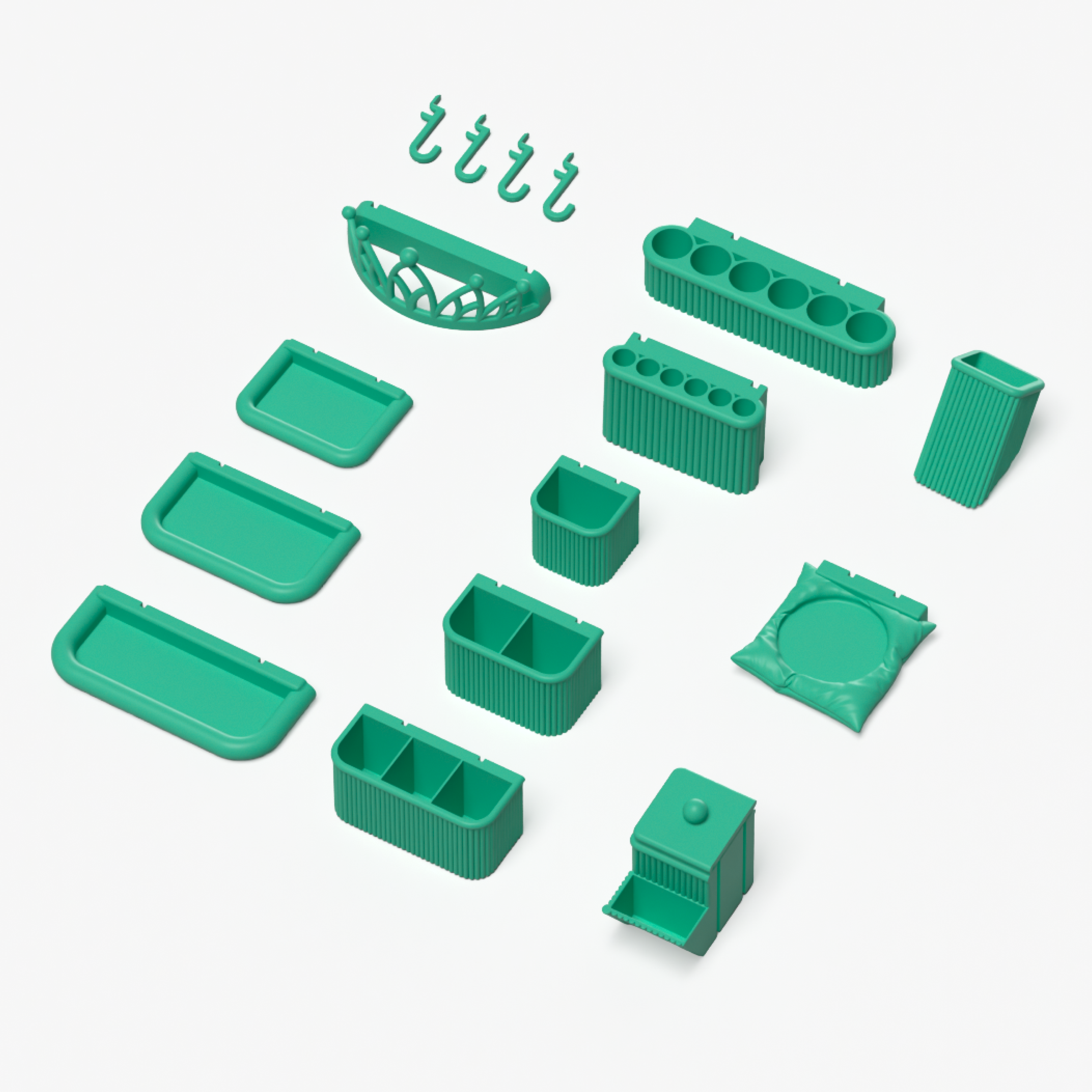 Beauty Organizer Set Compatible with IKEA Skådis – Pegboard Accessories | No Tools Required | 6/8/10/13 Piece 4 Options