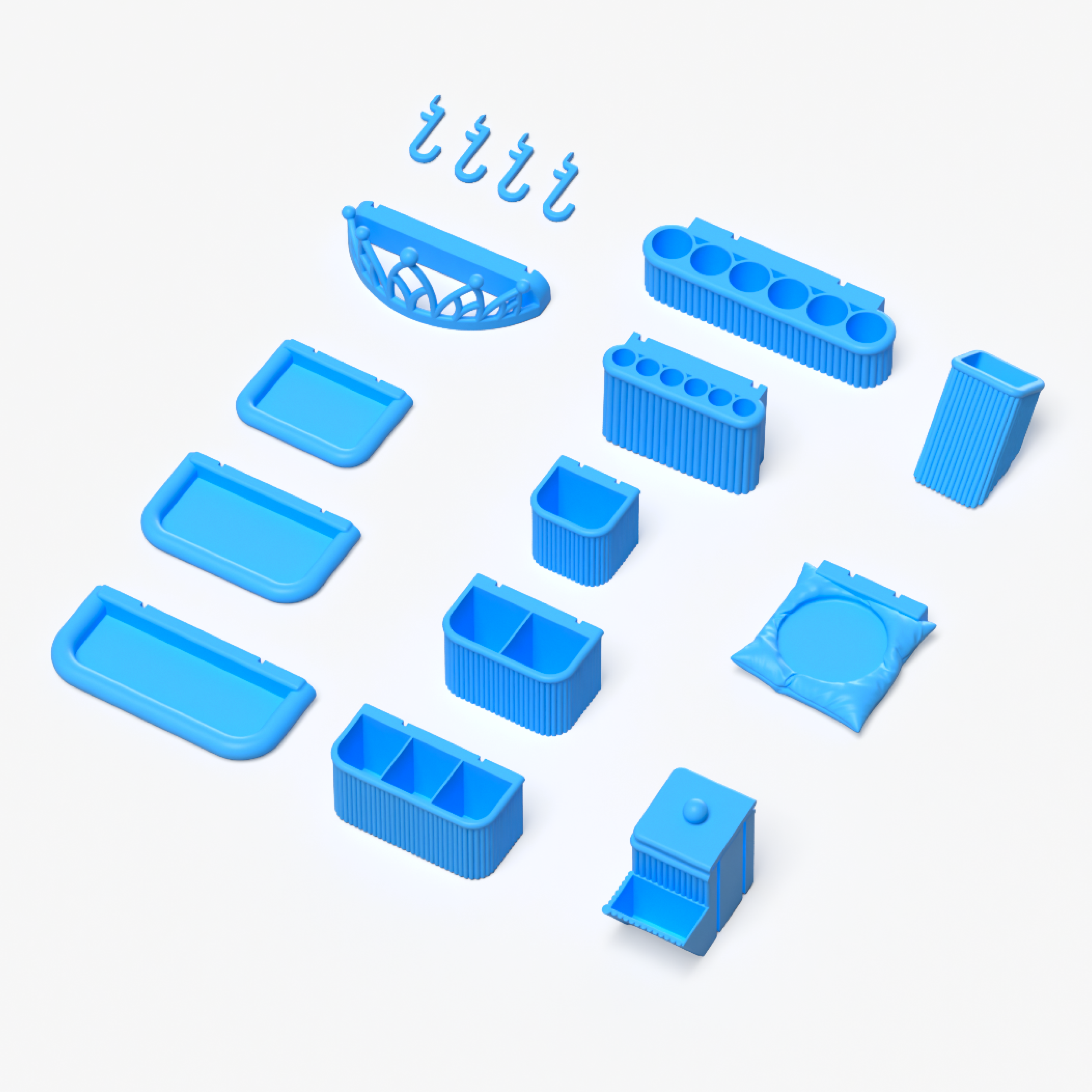 Beauty Organizer Set Compatible with IKEA Skådis – Pegboard Accessories | No Tools Required | 6/8/10/13 Piece 4 Options