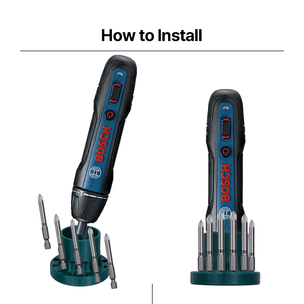 Bosch Go Stand – Compact and Portable Bosch GO Stand – Store Bosch GO and Multiple Bits Together - Power Tool