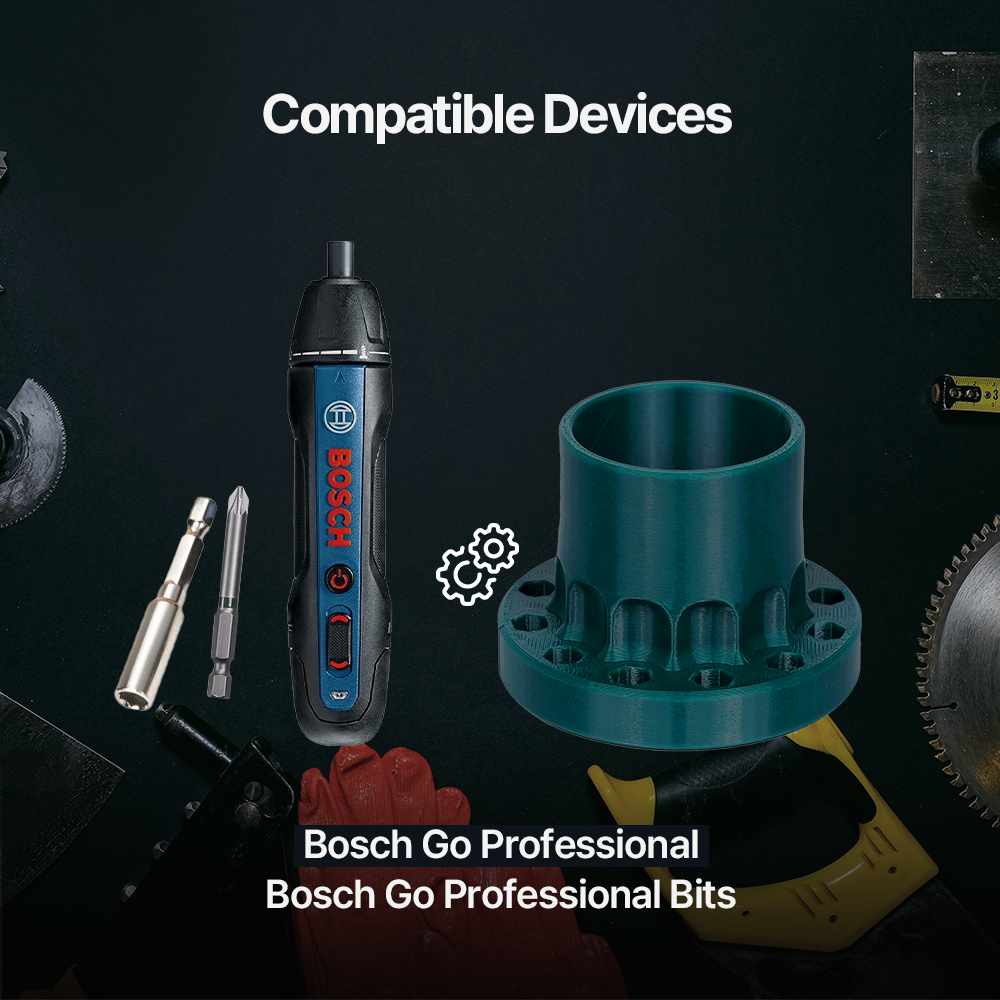 Bosch Go Stand – Compact and Portable Bosch GO Stand – Store Bosch GO and Multiple Bits Together - Power Tool