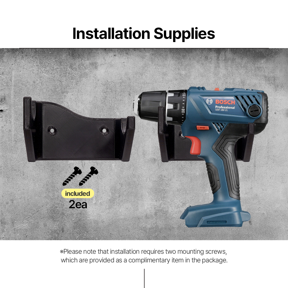 Bosch GSB 18V_21 Holder – Bosch GSB 18V_21 Wall Mount Holder – Securely stores your Bosch GSB 18V_21 drill keeping