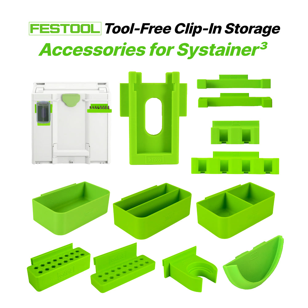 Festool Tool-Free Clip-In Storage Accessories for Systainer