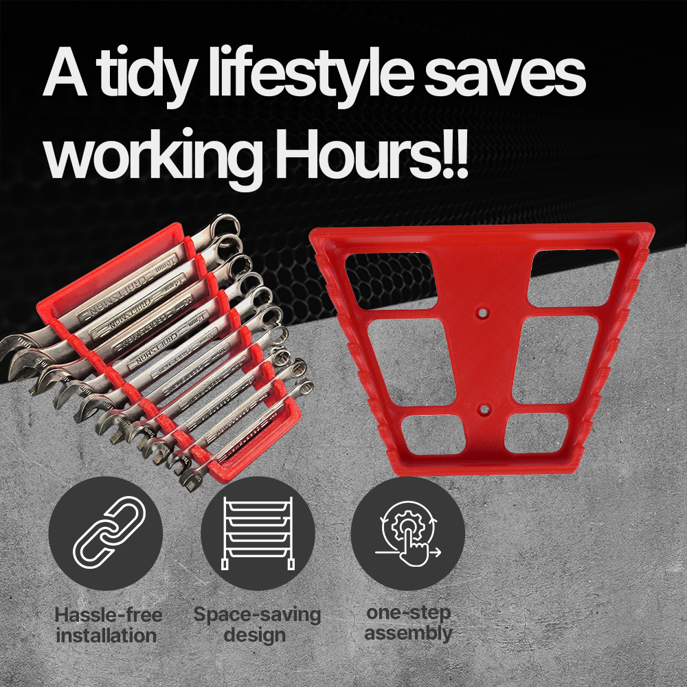 Craftsman Raised Panel Wrench Organizer – 8PCS / 9PCS / 10PCS – Wall or Drawer Mount – Durable Holder - Hand Tool