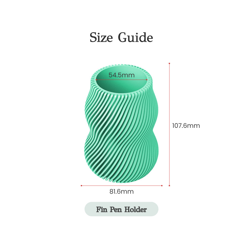 Cyan Fin Pen Holder – Sculptural Textured Desk Organizer Modern Minimalist Pencil Stand for Stylish Workspace Décor