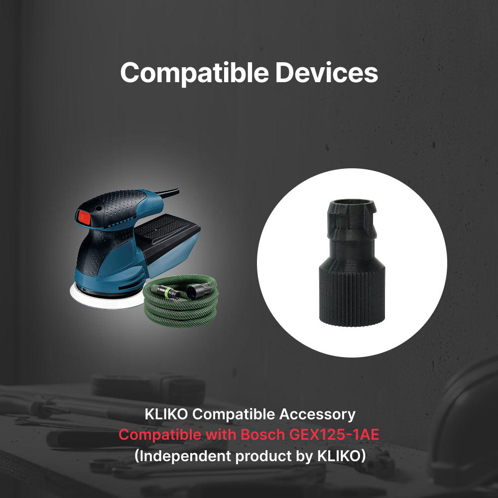 Bosch GEX 125-1 AE Sander to Festool D27 Dust Extraction Hose Adapter