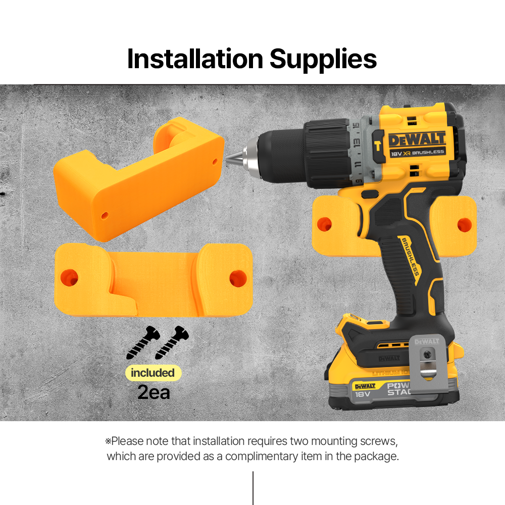 DeWalt Mount – Wall-mounted DeWalt Drill Holder for Space-Saving Organization – Maximize your Workspace and Keep