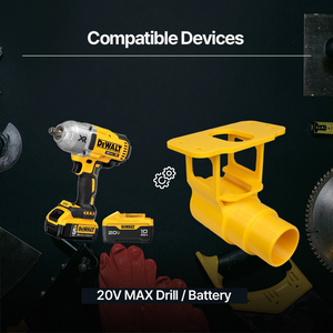 Drill/Driver Hanger Holder for Big Batteries – Drill/Driver and Large Battery Hanger – Store Most Drills/Drivers