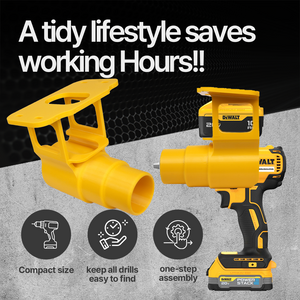 Drill/Driver Hanger Holder for Big Batteries – Drill/Driver and Large Battery Hanger – Store Most Drills/Drivers