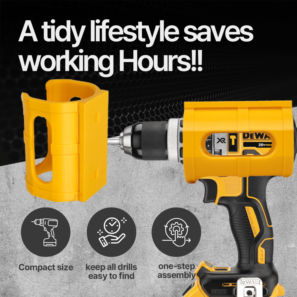 Drill Holder/dewalt – Universal Wall-Mounted Drill Holder – Compatible with most drills and impact drivers while