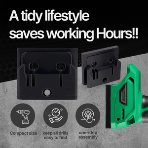 Drill Holder for HiKOKI / Hitachi 18V – Wall Mount Organizer – Secure Storage – PETG Durable - Power Tool Accessories