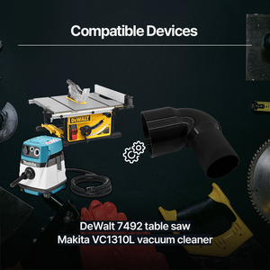 Dust Collection Adapter DeWalt Table Saw to Makita Vacuum Cleaner 65/45mm72 - Power Tool Accessories