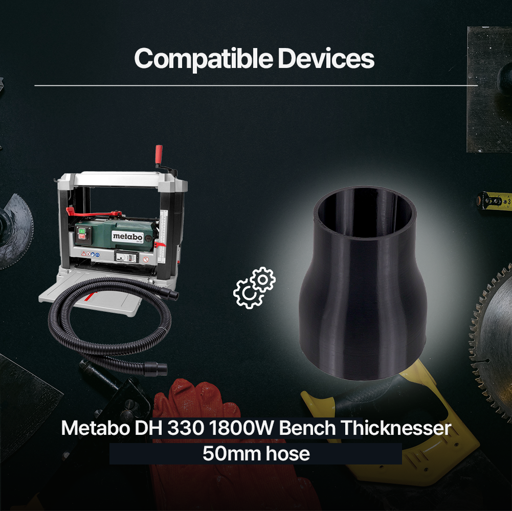 Dust Collection Adapter for Metabo DH 330 Planer – Connects to 50mm Hose – Durable PETG Dust Port Fitting - Power Tool