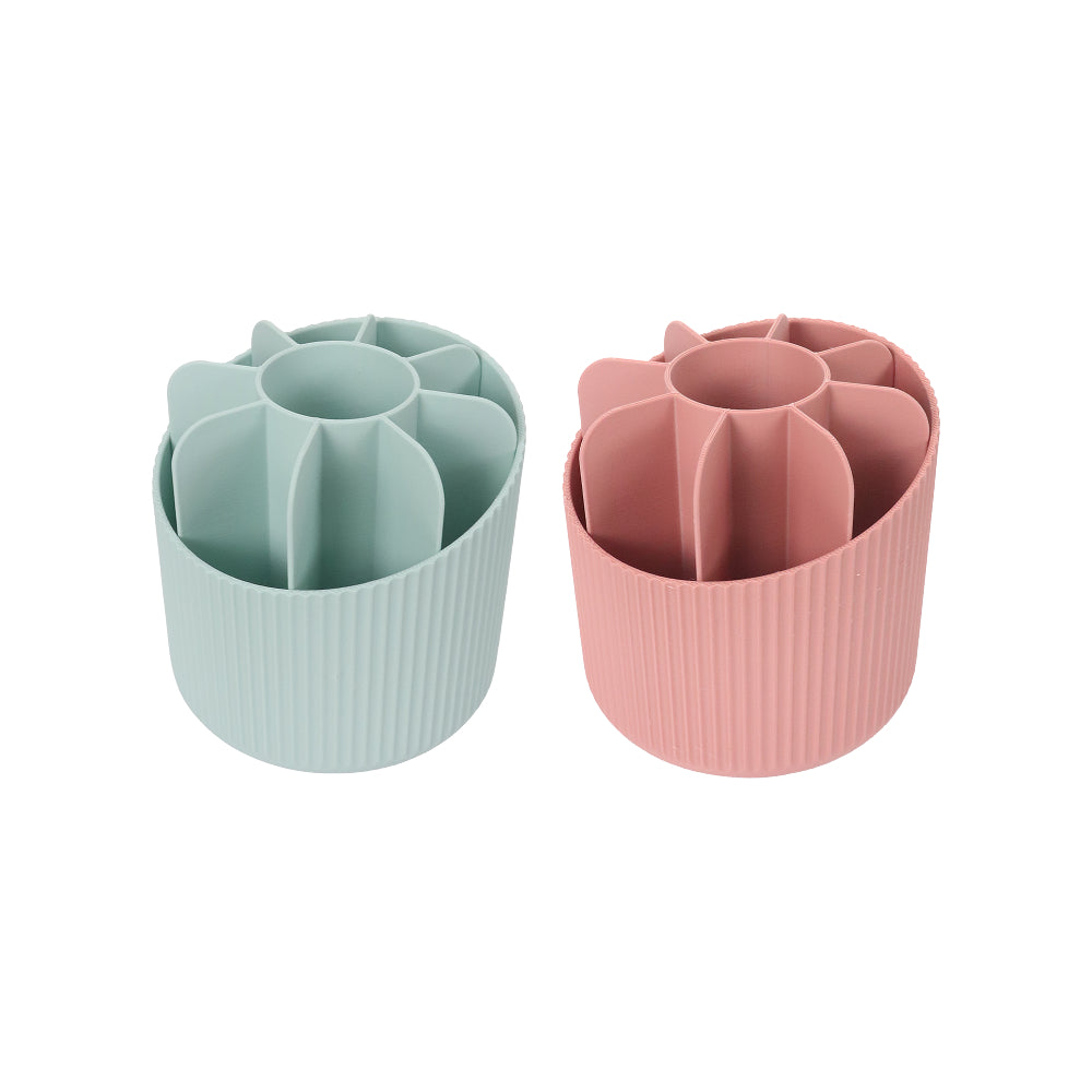 Rotating Desk Organizer with Multi Compartments, Pen Holder for Office Supplies