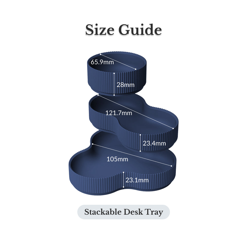 Elegant Stackable Desk Organizer Tray Set – Stylish 3-Tier File Paper & Stationery Storage Trays Durable & Lightweight