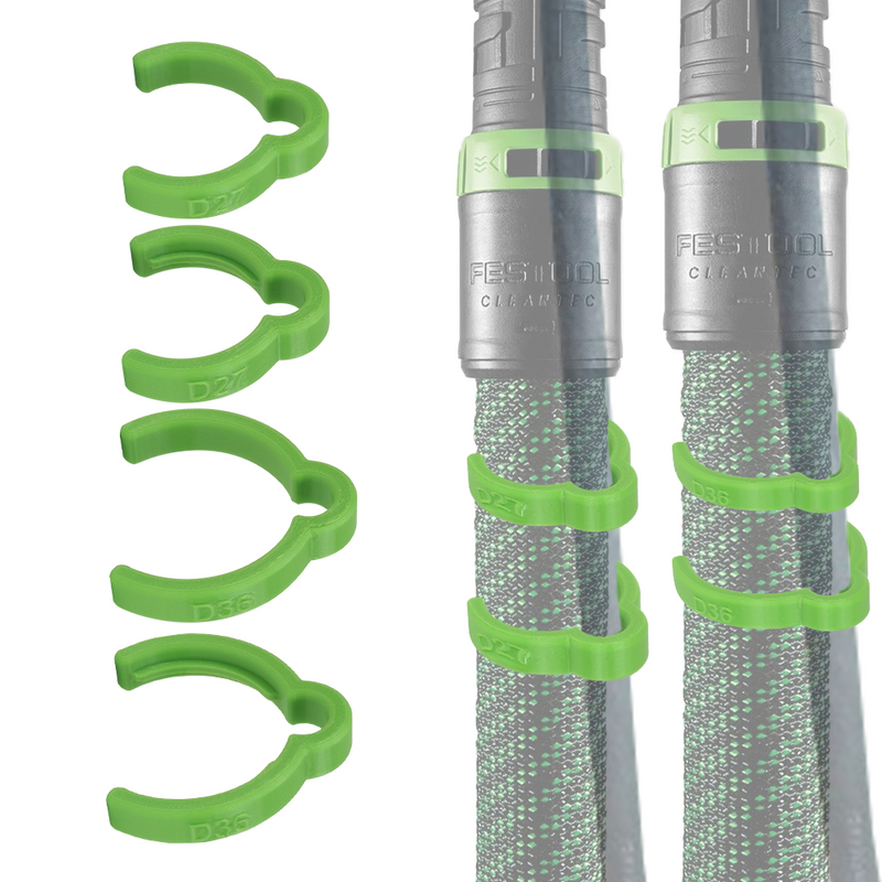 Festool Plugit Clips for thicker Power Cord_D36A/ D36B/ D27A/ D27B (10ea 1pack) - Festool D27 suction hose clip