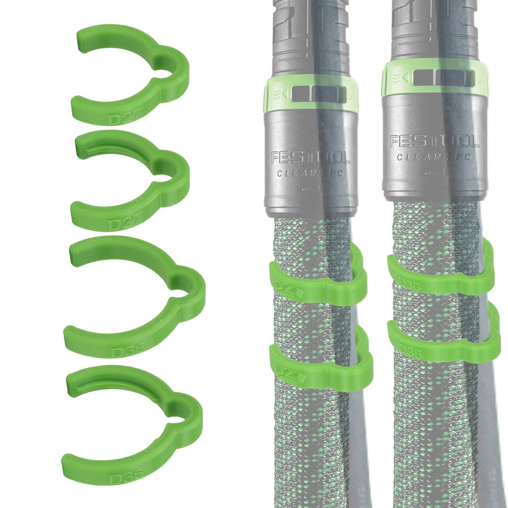 Festool Plugit Clips for thicker Power Cord_D36A/ D36B/ D27A/ D27B (10ea 1pack) - Festool D27 suction hose clip