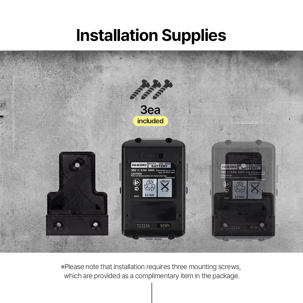 Hikoki Hitachi 18V lithium battery holder – Battery Holder for HiKOKI & Hitachi 18V & 36V – Saves space and keeps