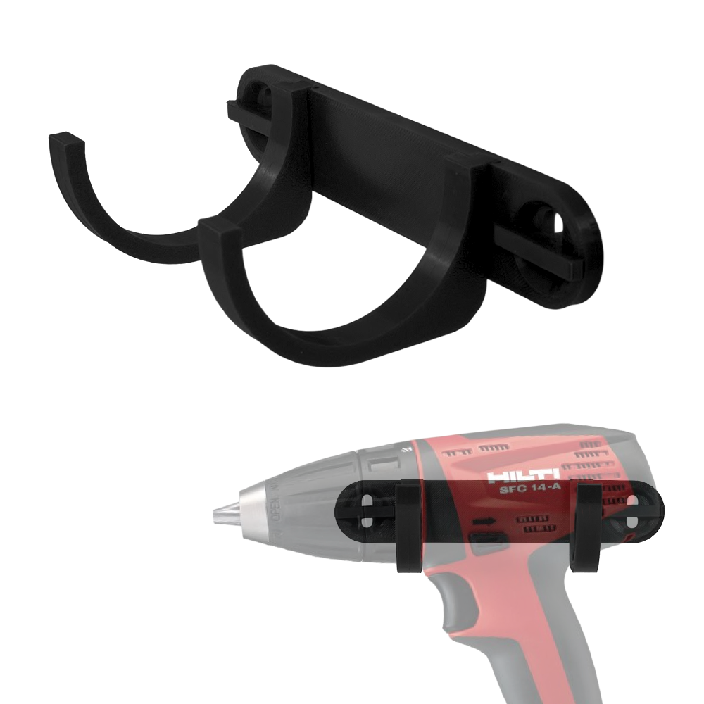 Hilti Cordless Drill Holder – Skadis Pegboard Mount – Secure Fit – Compact Organizer - Power Tool Accessories